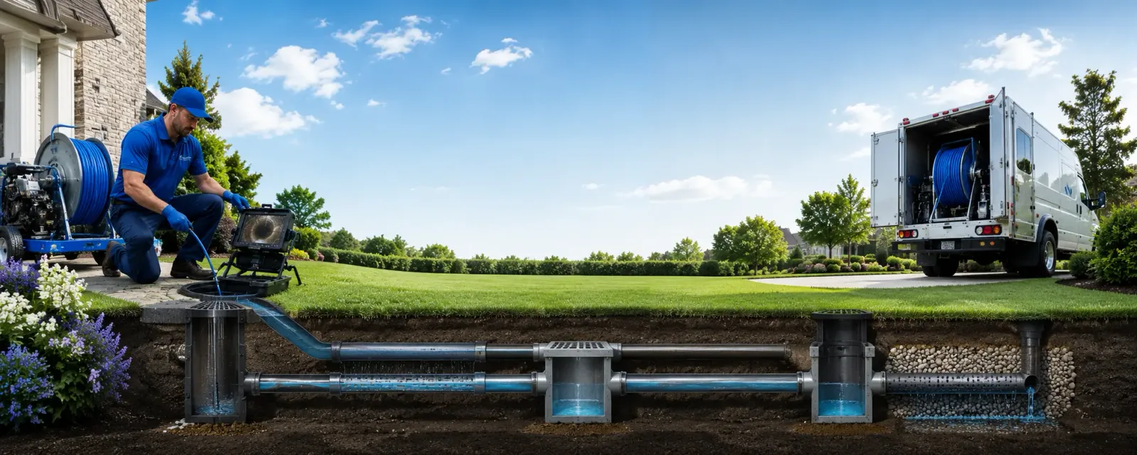 Outdoor drain cleaning information for Poy Sippi, WI